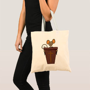 Funny Christian Church Mouse Character Tote Bag