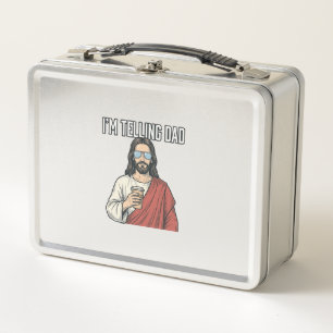 Funny Christian Dad Quote Vintage Metal Lunch Box
