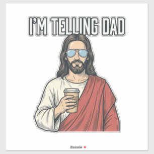 Funny Christian Dad Quote Vintage Sticker