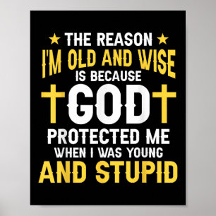 Funny Christian God Protected Me When I Was Young  Poster