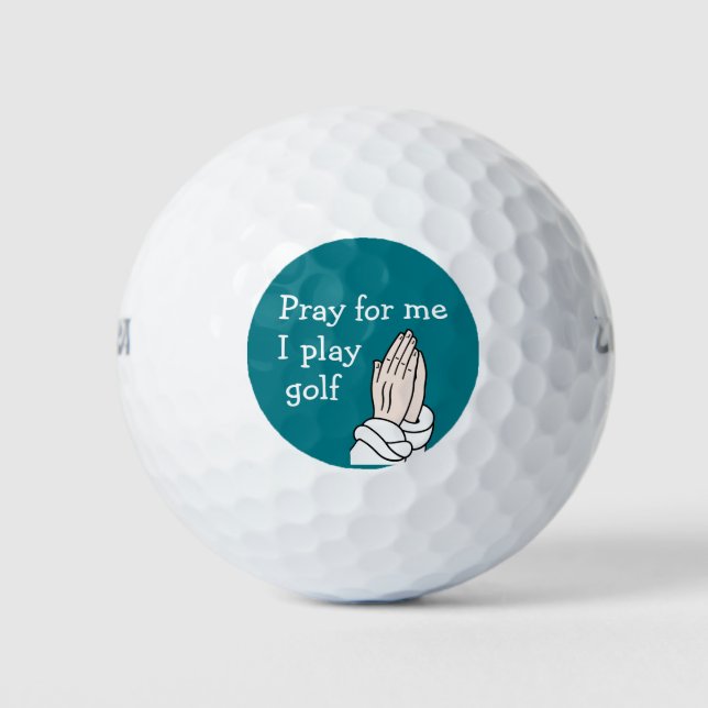 Funny Christian Golf Humor Golf Balls (Front)