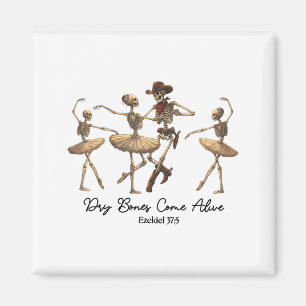 Funny Christian Halloween Ballet Cowboy Skeleton P Magnet