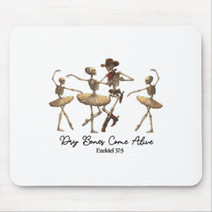 Funny Christian Halloween Ballet Cowboy Skeleton P Mouse Pad