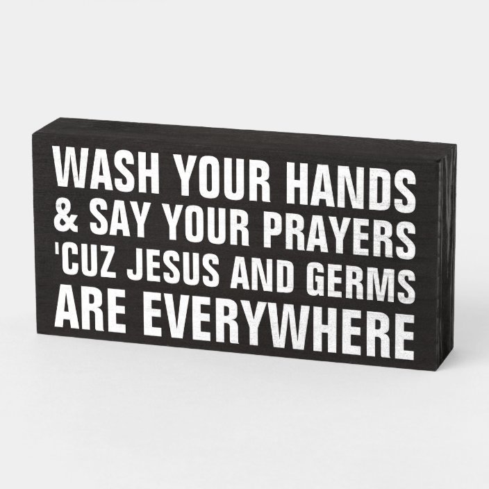 Funny Christian Home Prayer Quote Wooden Box Sign Zazzle Com