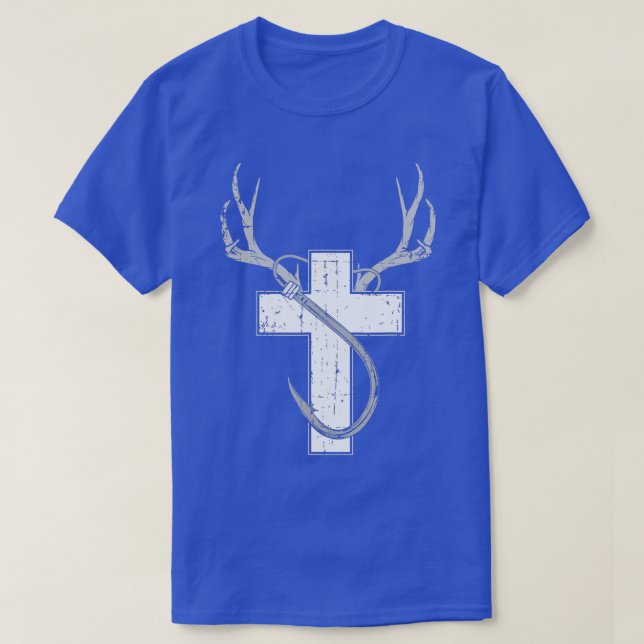 Funny Christian Hunting Fishing Lover Gift For Men T-Shirt (Design Front)