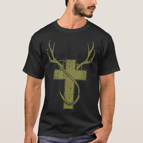 Funny Christian Hunting Fishing Lover Gift For Men T_Shirt