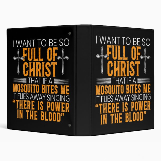 Funny Christian Religious Servant Of God Faithful  3 Ring Binder (Background)