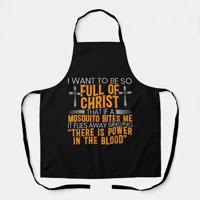 Funny Christian Religious Servant Of God Faithful  Apron (Front)