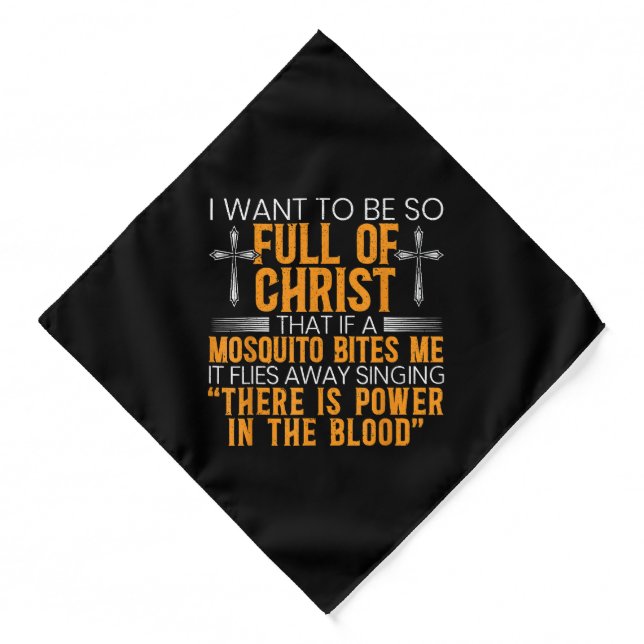Funny Christian Religious Servant Of God Faithful  Bandana (Front)