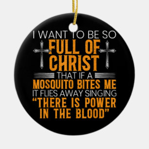 Funny Christian Religious Servant Of God Faithful  Ceramic Ornament