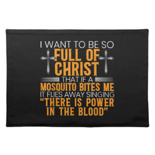 Funny Christian Religious Servant Of God Faithful Cloth Placemat