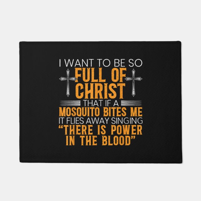 Funny Christian Religious Servant Of God Faithful  Doormat (Front)