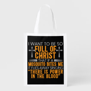 Funny Christian Religious Servant Of God Faithful  Grocery Bag