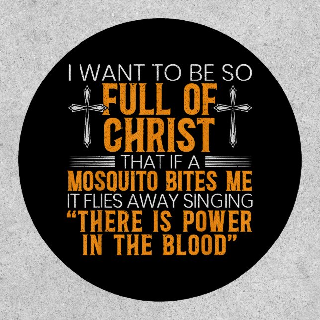 Funny Christian Religious Servant Of God Faithful  Patch (Front)