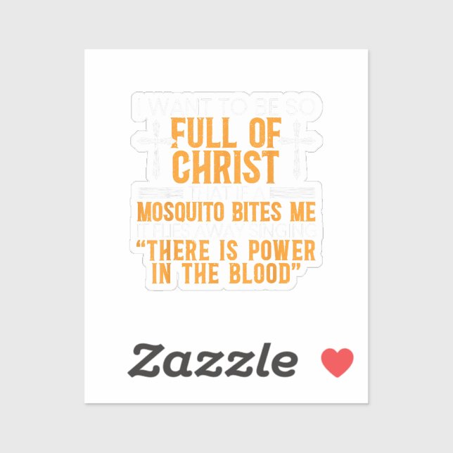 Funny Christian Religious Servant Of God Faithful  Sticker (Sheet)