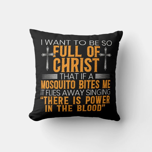 Funny Christian Religious Servant Of God Faithful  Throw Pillow (Front)