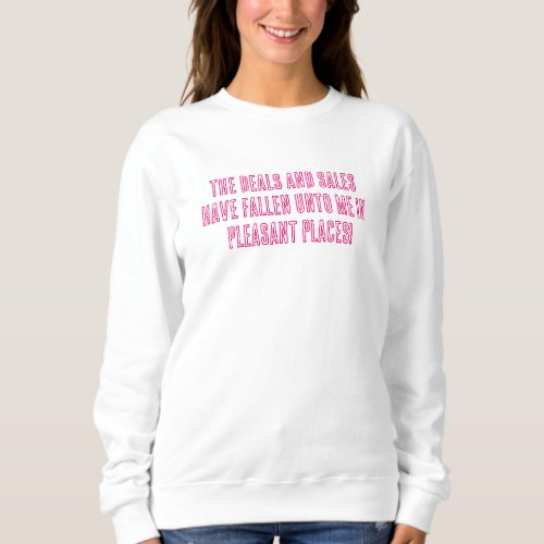 Funny Christian Shopping Quote Magenta Sweatshirt