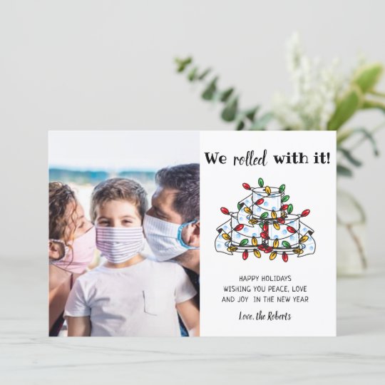 funny Christmas 2020 paper roll pandemic photo Holiday Card