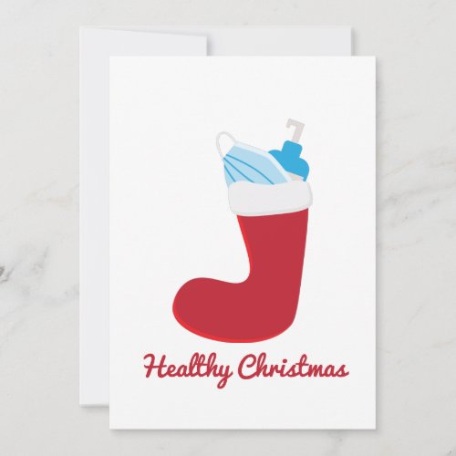 Funny Christmas 2020 Red stocking Holiday Card