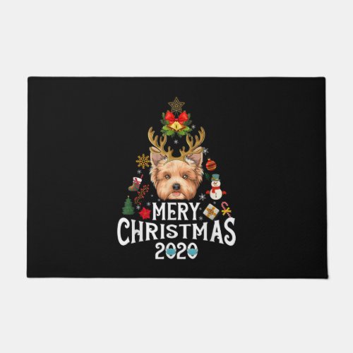 Funny Christmas 2020 Tree Yorkshire Mask Costume Doormat