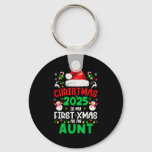 Funny Christmas 2025 Is My First Xmas As An Aunt F Keychain
