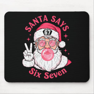 Funny Christmas 67 Meme Brain Rot Santa Claus Xmas Mouse Pad