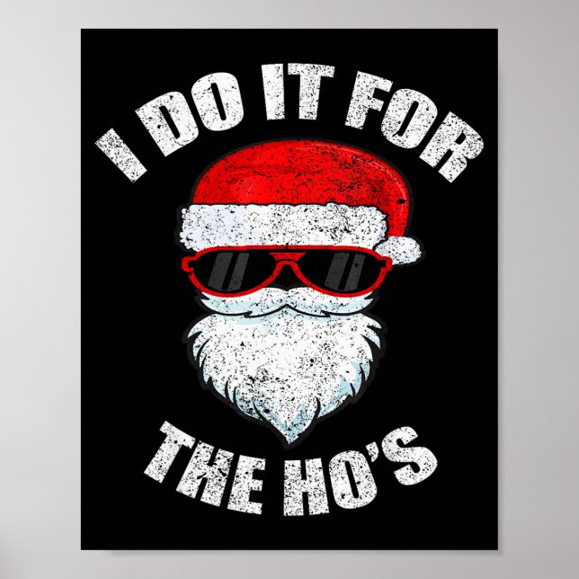 Funny Christmas Adult Naughty Dirty Pajama, Ho Pj, Poster (Front)