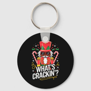 Funny Christmas African American Nutcracker Men Wo Keychain
