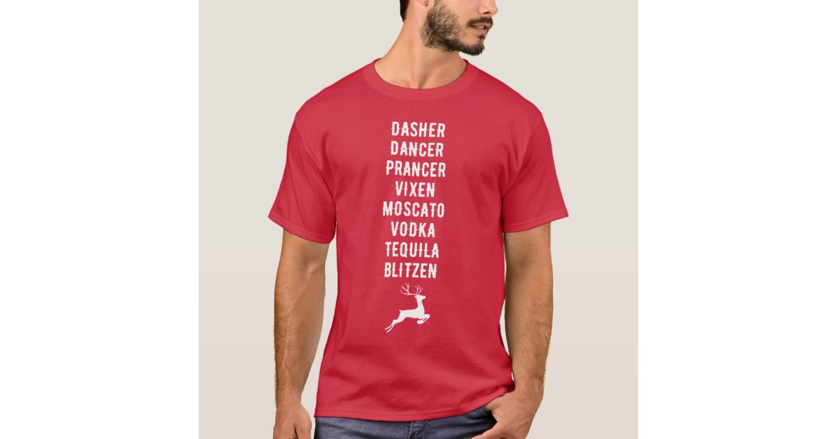 alcohol reindeer shirt