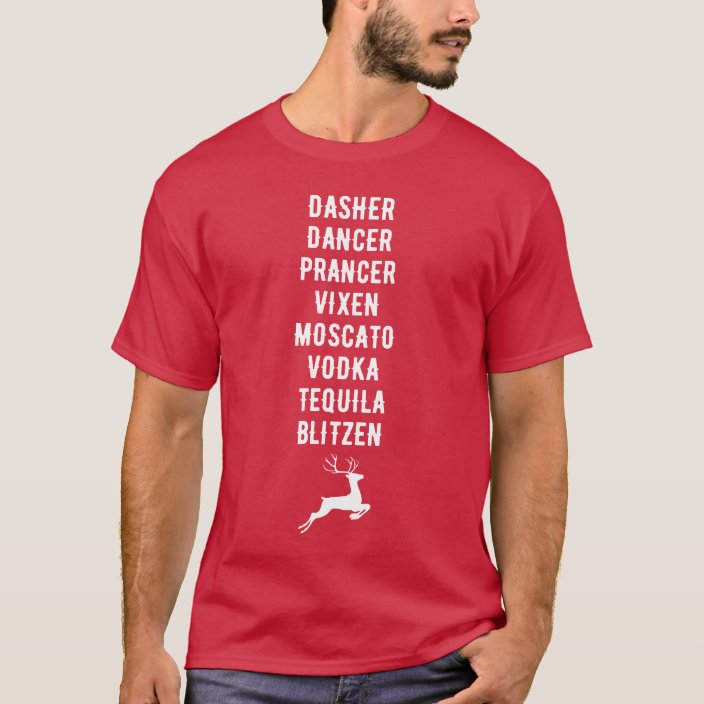 alcohol reindeer shirt