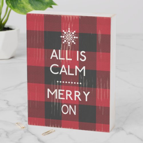 Funny Christmas All Is Calm ID588 Wooden Box Sign