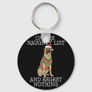 Funny Christmas Anatolian Shepherd Dog Naughty Lis Keychain