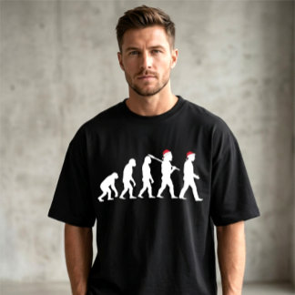 Funny Christmas and Human Evolution Custom T-Shirt