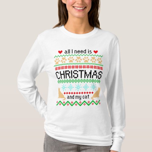 Funny Christmas and My Cat Ugly Sweater