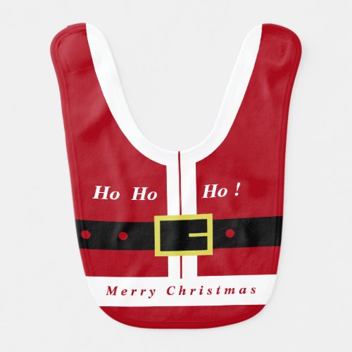 Funny Christmas Baby Bib Gift with Santa Design