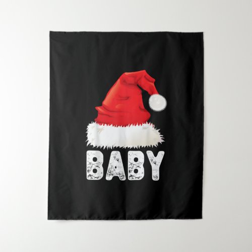 Funny Christmas Baby Santa Hat Xmas Matching Famil Tapestry