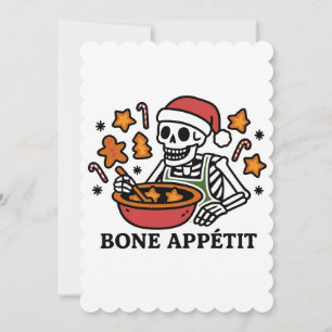 Funny Christmas Baking – Skeleton Bone Appétit Holiday Card
