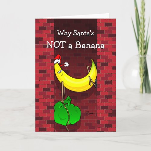 Funny Christmas Banana Santa Holiday Card
