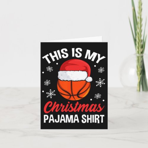Funny Christmas Basketball Ball Pajama Pj Outfit M Card