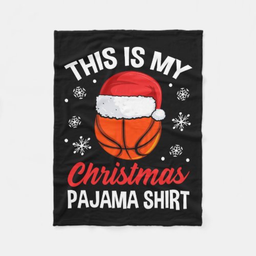 Funny Christmas Basketball Ball Pajama Pj Outfit M Fleece Blanket