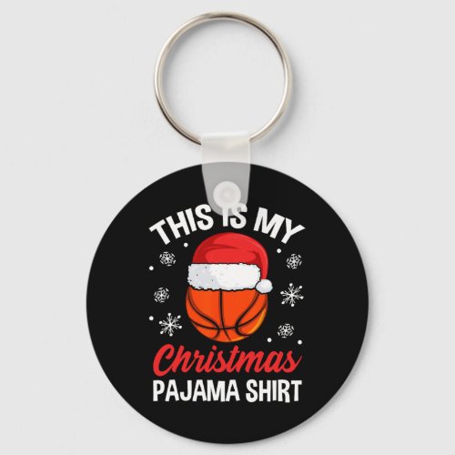 Funny Christmas Basketball Ball Pajama Pj Outfit M Keychain
