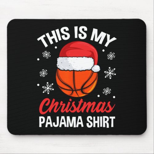 Funny Christmas Basketball Ball Pajama Pj Outfit M Mouse Pad