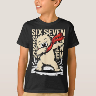 Funny Christmas Bear Dabbing Xmas Dab Six Seven 67 T-Shirt