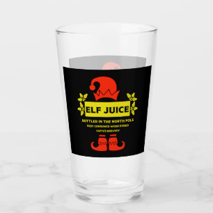Funny Christmas Beer Labels Glass