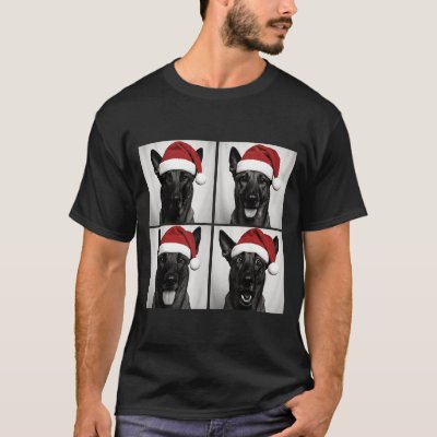 Funny Christmas Belgian Malinois Santa Dog Lover P T-Shirt