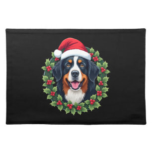 Funny Christmas Bernese Mountain Dog Tank Top Cloth Placemat