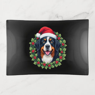 Funny Christmas Bernese Mountain Dog Tank Top Trinket Tray