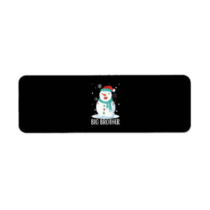 Funny Christmas Big Brother Snowman Santa Matching Label