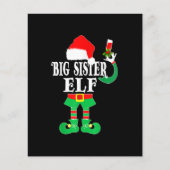 Funny Christmas Big Sister ELF Xmas Pajama Matchin (Front)