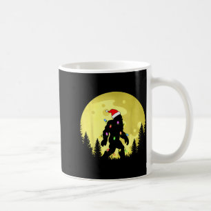 Funny Christmas Bigfoot Santa Hat Moon Sasquatch M Coffee Mug